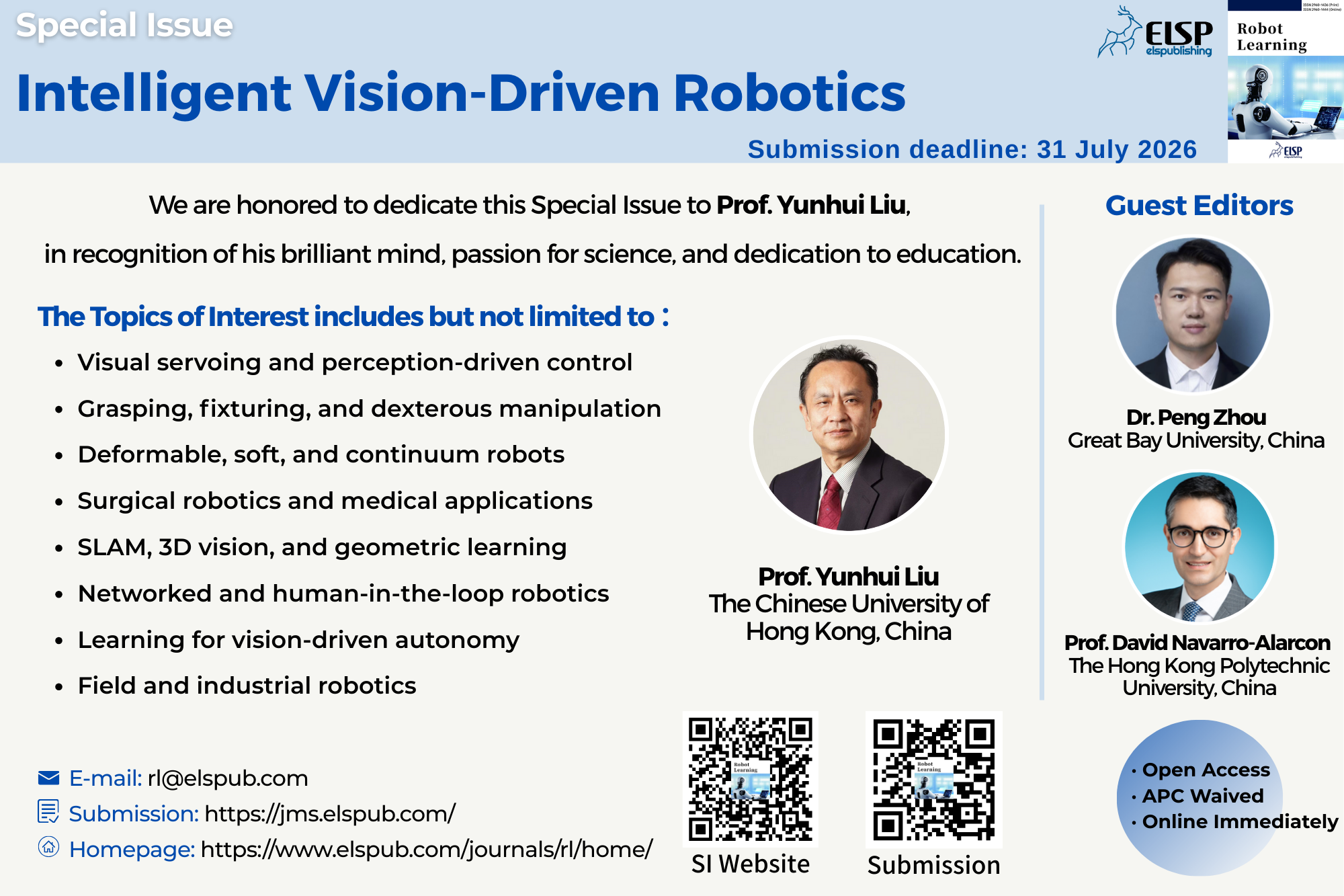 Intelligent Vision-Driven Robotics special issue